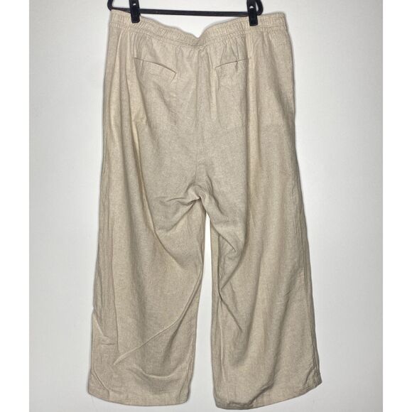New Old Navy High-Waisted Linen-Blend Wide-Leg Pants Women's Plus Size 2X - Picture 8 of 9